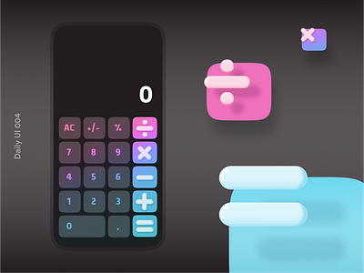 Daily UI 004 - Calculator app