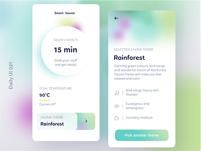 Daily UI 021 Sauna Monitoring App