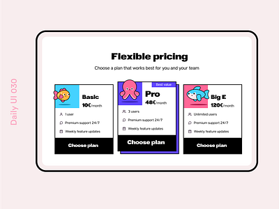 Daily UI 030 Pricing daily ui daily ui 030 daily ui challenge dailyui dailyui 030 dailyuichallenge design illustration pricing pricing offer pricing page pricing plan pricing plans pricing ui