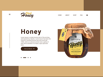 Stick honey design hero image hero slider homepage ui ux