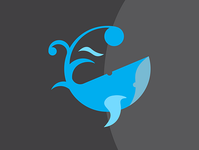 The Whale branding design flat icon illustration logo minimal ui vector