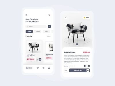 Furniture Shop APP app design furniture furniture app furniture store iphone mobile ui uiux ux