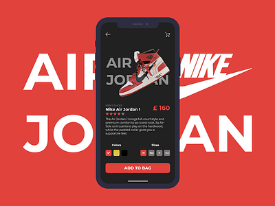 Nike Shoe App UI app branding design flat iphone mobile nike nike air ui uiux ux