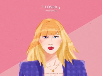 「lover」_Taylor Swift face fashion illustration love woman illustration