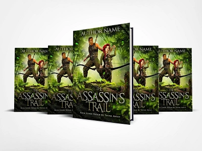 The Assassins Trail Book Cover Design adobe illustrator adobe photoshop book book cover book cover design bookcovers books branding design fantasy fantasyart fiverr illustration kindlecover vector