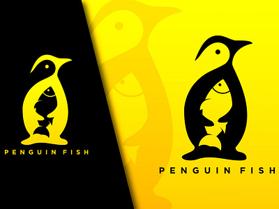 Penguin Fish Logo Design