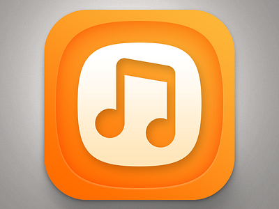 Music icon android app gold icon ios melody mobile music white