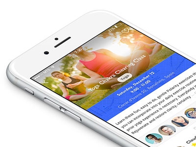Events app details event events fitness ios iphone iphone 6 sport ui ux yoga