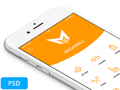 Shopping Center app icons ios iphone mall menu navigation psd shop shopping ui ux