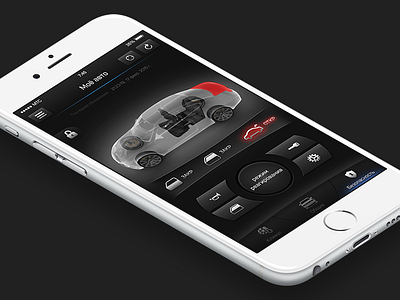 Car Remote app black car icon interface ios remote ui ux