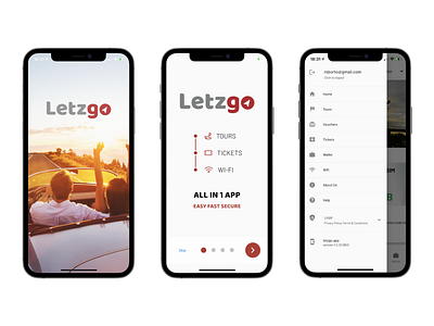 Letzgo app screenshot app design ui ux