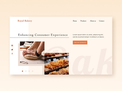 Bakery Landing page design minimal ui web