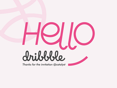 Hello Dribbble! branding design flat logo typography