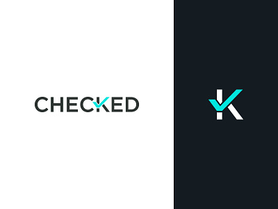 Checked design flat logo