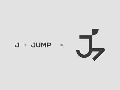 Jump design flat logo modernlogo typography