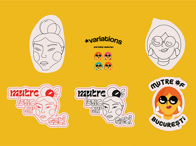Mutre Sticker Design illustration sticker vector
