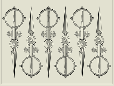 Tribute to George Wilkinson's Victorian Age Scissors illustration vector