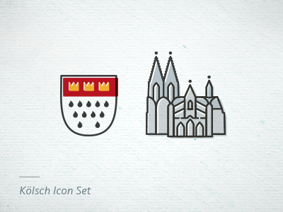 Kölsch Icon Set – Hero Shot cologne dom domkloster 4 freebies icon set köln kölner dom kölsch rut un wiess wappen