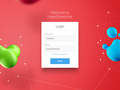 Login connected enterprise form hype ideas innovation management login software ui