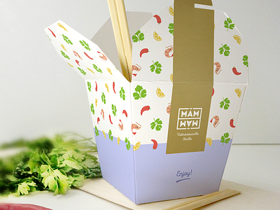 Măm Măm – Packaging branding coriander food lemon packaging pattern shrimps vietnamese