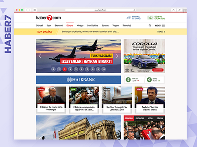 Haber7 Web Site Design design frontend haber7 news ui ux web