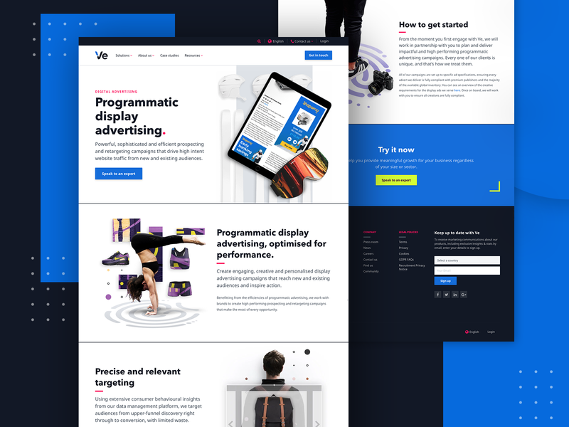 Programmatic Display Advertising Web Page By Ve Global On Dribbble
