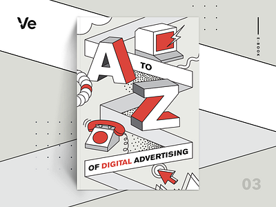 eBook cover - The A to Z of Digital Advertising a to z artwork block letters book book cover branding cartoon cover art digital advertising display ads ebook ecommerce graphic graphic design guide illustration magazine cover resource typography web
