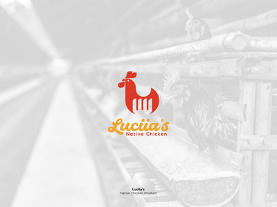 Luciaa's branding chicken design logo native product