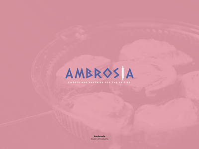 Ambrosia branding deities design greek logo pastry product sweets