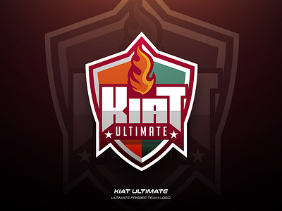 Kiat Ultimate branding design frisbee illustration logo sports team ultimate vector