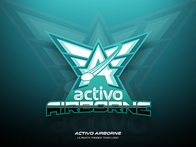 Activo Airborne branding design frisbee logo sports team ultimate vector