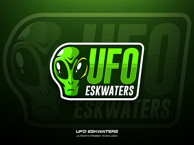UFO Eskwaters branding design frisbee illustration logo sports team ultimate vector