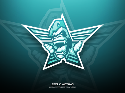 SSG x Activo design frisbee illustration logo sports team ultimate vector