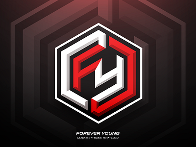 Forever Young branding design frisbee illustration logo sports team ultimate vector