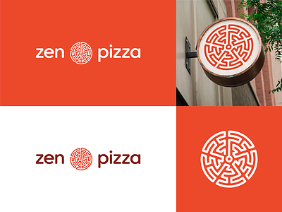 Zen pizza branding branding design logo logodesign logotype minimal vector