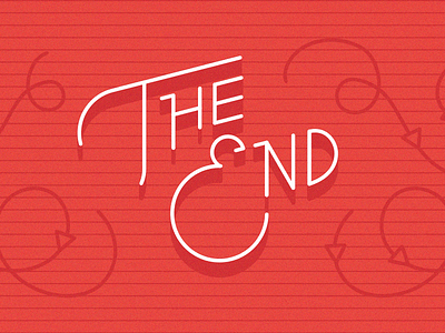 The End lettering red the end type typography video