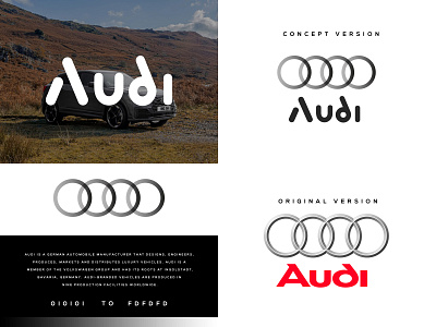 Audi Logo Concept . adobe adobe illustrator adobe photoshop audi branding concept design concept logo design design art designer identity illustration logo logo design logodesign logos rebrand rebranding ui ux