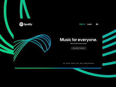 Spotify UI rebranding Concept .