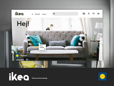 Ikea UI design + logo concept app branding design design app design art designer designs logo logodesign rebranding typography ui ui ux ui design uidesign uiux ux web design webdesign website