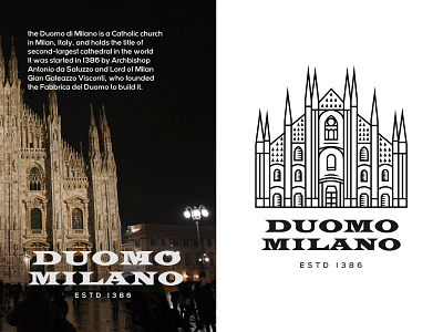 Duomo Milan Logo / illustration