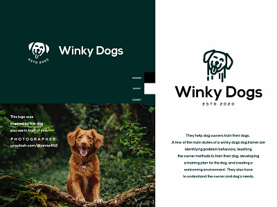 Winky Dogs Logo adobe illustrator branding branding agency branding and identity branding design design design art designer designs dog dog logo identity illustrator logo logo design logodesign logos logotype