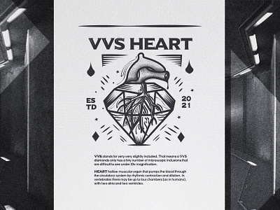 VVS Heart Illustration adobe adobe illustrator adobe photoshop art artist artwork design design art designer diamond diamonds heart hearts identity illustration illustrations illustrator logodesign typography vector