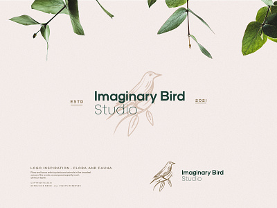Imaginary Bird Studio : Logo design . art bird branding design design art designer identity identity design illustration illustrator leaf logo design logodesign logos