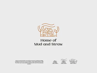 Home of Mud and Straw : Brand identity branding design design art designer earth graphic design house identity identitydesign illustration lineart logo logodesign logos pastel simple ui village