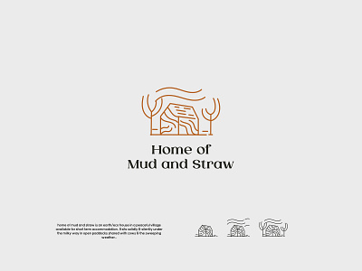 Home of Mud and Straw : Brand identity branding design design art designer earth graphic design house identity identitydesign illustration lineart logo logodesign logos pastel simple ui village