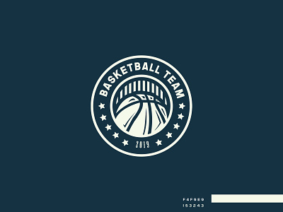 Vintage Basketball logo .