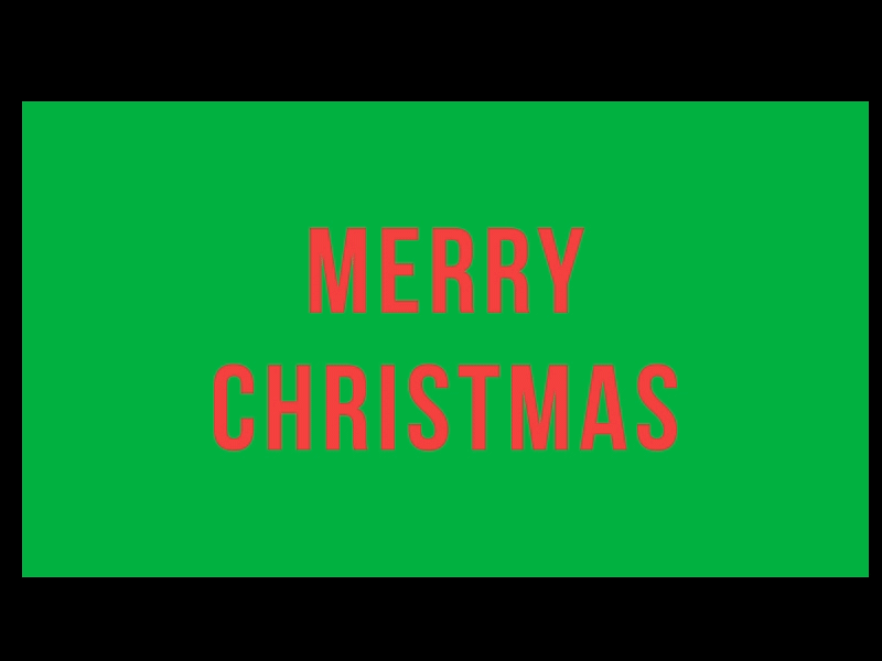 Merry Christmas. Text animation