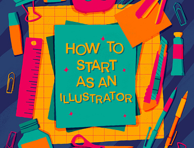 Flatlay design for a blog post design digitalart editorial graphicdesign illustration