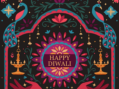 Happy Diwali design digitalart diwali graphicdesign illustration india indianfestival