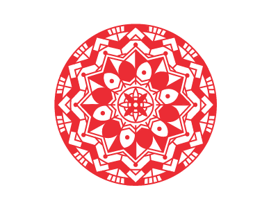 Mandala art circle cool design detail illustration mandala red white